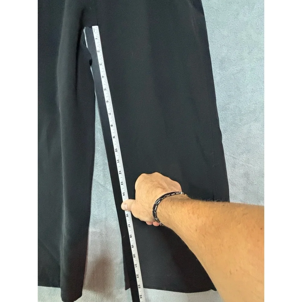 Lululemon Women Black Mid Rise Wide Leg Cropped Pull On Pants Size 2 Boho